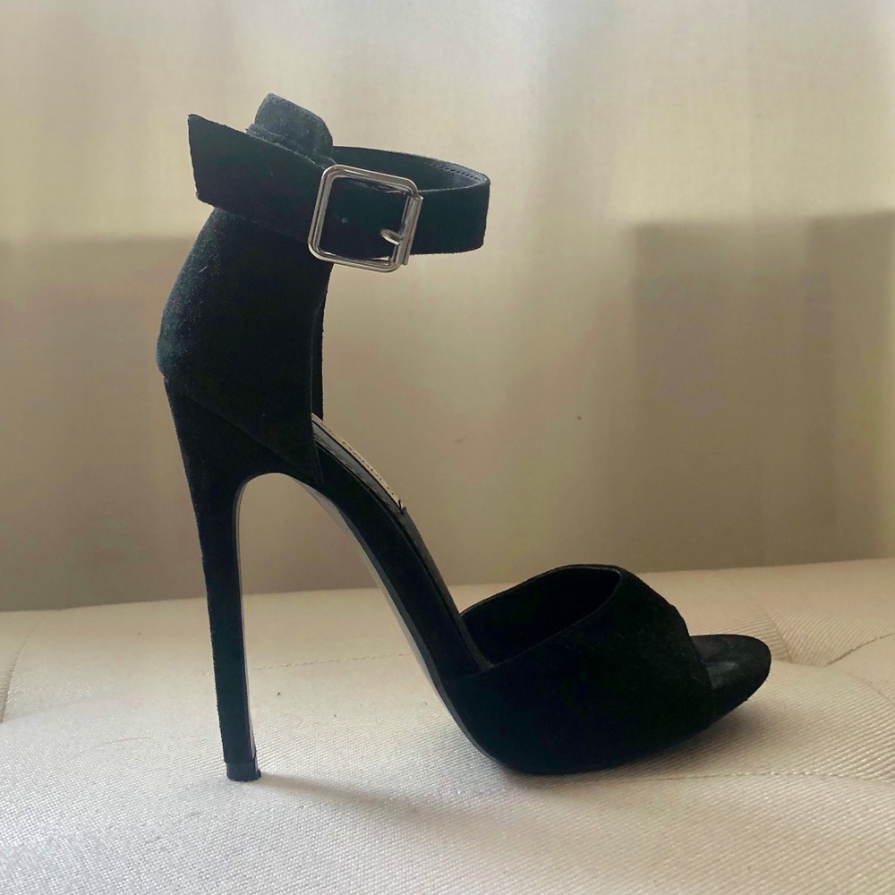 Steve Madden High Heel Sandals Black Suede